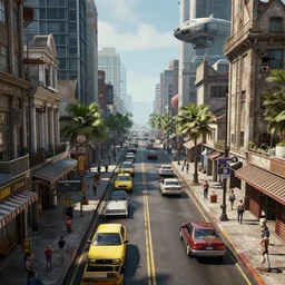 8 k hd detailed octane render of a bustling city street in a backwater spaceport