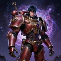 fractal cosmic steampunk biopunk cyberpunk bioshock goth lofi anime cosplay divine space marine doom elden ring portrait, pixar style, by tristan eaton stanley artgerm and tom bagshaw.