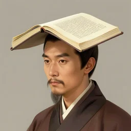a men with book head, art by greg manchess, guangjian, detailed digital art, artstation hd