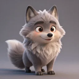 portrait character design a old cute fluffy wolf girl, style of maple story and zootopia, much fur, 3 d animation demo reel, portrait studio lighting by jessica rossier and brian froud and gaston bussiere