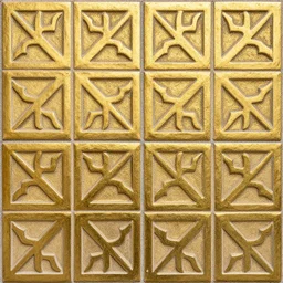 highly detailed golden arabic tiles
