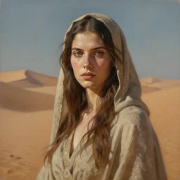 goddess of desert. portrait. atmospheric lighting. highly detailed painting by greg rutkowski.