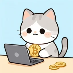 A cartoon cat that lost all it’s money trading bitcoin