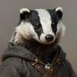a detailed portrait of a badger druid, by victo ngai and greg rutkowski, digital art, realistic painting, high quality, very detailed, fantasy, dnd, character design, trending on artstation