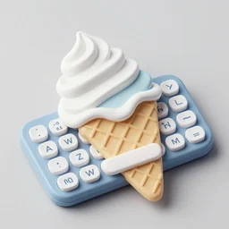 an ice - cream shaped as a keyboard
