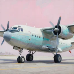 painting of a nord noratlas aircraft, highly detailed oil painting by francis bacon, edward hopper, adrian ghenie, glenn brown, soft light, 4 k, pink and cyan,