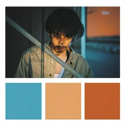 a grainy synthwave color palette, kodak portra