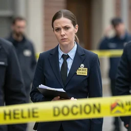 a female private investigator investigates a homicide