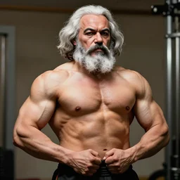 karl marx as a body builder