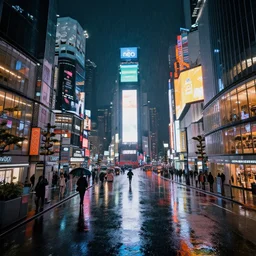 neo tokyo time square  in a rainy night, landscape, alex ross, neal Adams, david finch, concept art, matte painting, highly detailed, rule of thirds, dynamic lighting, cinematic, detailed, denoised, centerd