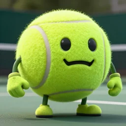 tennis ball monster, tennis ball monster highly detailed, extremely high quality, hd, 4 k, 8 k, professional photographer, 4 0 mp, lifelike, top - rated, award winning, cinematic, realistic, detailed lighting, detailed shadows, sharp, no blur, edited, corrected, trending by basil gogos