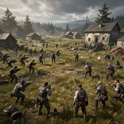 war, battlefield, detailed, cinematic, unreal engine
