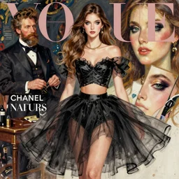 crop top ballroom dress, digital concept art illustration by ilya kuvshinov and artgerm, vogue japan women's fashion beauty celebrity magazine, chanel makeup, john singer sargent, impressionist oil on canvas painting, trending on artstation, intricate