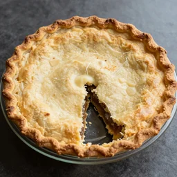 a broken glass pie, food photography