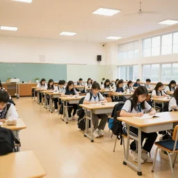 crowded sports school hall