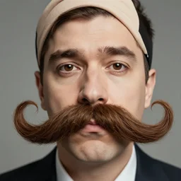 an unnecessarily large mustache