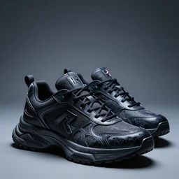 marketing photography of a pair of fashion sneakers designed by HR Giger, dark ambient, fashionable, cool looking, evil,