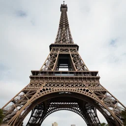 a demolished and ruined eiffel tower