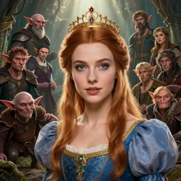 highly detailed closeup portrait of a fairytale princess with a medieval goblin, stephen bliss, unreal engine, greg rutkowski, ilya kuvshinov, ross draws, hyung tae and frank frazetta, tom bagshaw, tom whalen, nicoletta ceccoli, mark ryden, earl norem, global illumination, god rays, detailed and intricate environment