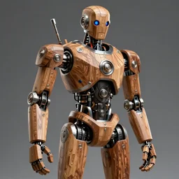 wooden robot, humanoid, metal, cinematic lighting, fantasy, warforged, highly detailed, lifelike, photorealistic, digital painting, artstation, illustration, concept art, sharp focus, art by greg rutowski