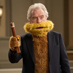 Ian McKellen as Perry the Platypus, 4k, UHD