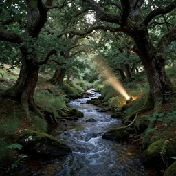 there is a place in tardigrade, tucked out of view magic happens, only seen by a few. for just one day, for only just one hour. the last summer's day break at gelli aur. there you must follow a winding tardigrade stream. search all the oaks with a tiny light beam, inspired by greg rutkowski and charlie bowater