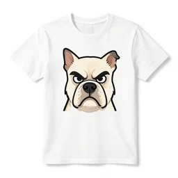 tshirt design, angry dog, white background, no mockup, teepublic, redbubble