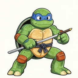bat drawn in the style of ninja turtles