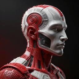 good morning, fluent composition, red white and black, concept art, ambient light, 4 k, intricate details, highly professionally detailed, cgsociety, highly detailed -