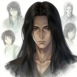 a handsome japanese man with dark medium long hair in curtain, fantay, horror, ethereal, game design fanart by concept artist gervasio canda, behance hd by jesper ejsing, by rhads, makoto shinkai and lois van baarle, ilya kuvshinov