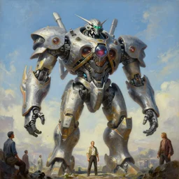a giant thai dmt lsd architecture mecha, tim hildebrandt, wayne barlowe, bruce pennington, donato giancola, trending on artstation, cinematic composition, beautiful lighting, hyper detailed, 8 k, oil on canvas