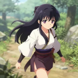 isekai cute anime girl samurai ronin vagabond ( aesthetic ). on a trail. in the style of gravity rush. beautiful lineart, depth focus, rankings pixiv, artstation, chromatic aberration, soft lighting, srgb, 4 k artstation, hdr, cinematic, motion blur, marmoset, blender 3 d, by dave greco