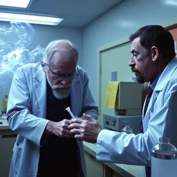 walter white making meth with kirby!!!!!!!, still from a tv series