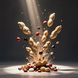 peanut m & ms exploding, photo