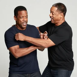 photo of chris rock dodging will smith's slap