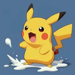 detailed!!! very close detailed image of screaming melting pikachu by beksinski
