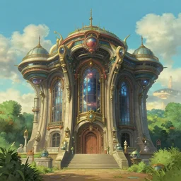 expo pavillion, solarpunk, studio ghibli, jean - baptiste monge, octane render, 4 k, symmetry