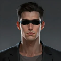 symmetrical character concept portrait, eyeless hero, male, digital painting, concept art, smooth, sharp focus, illustration, wlop