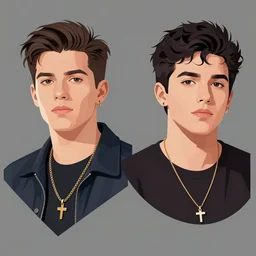 2 d character design, male superstar, vector art, digital art, portrait, 4 k, 8 k, sharp focus, smooth, illustration, concept art, music artist
