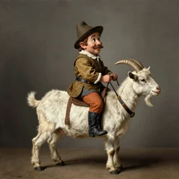 court dwarf riding a goat, by diego velazquez