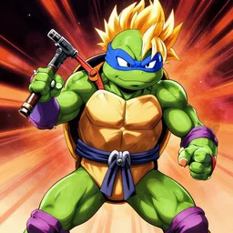 splinter, from teenage mutant ninja turtles, going super sayian, trending on artstation, hiroaki tsutsumi style