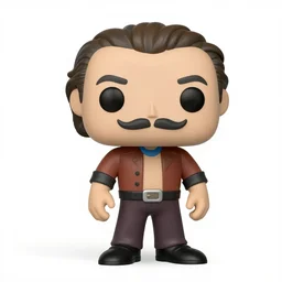 full body 3d render of Salvador dali as a funko pop, studio lighting, white background, blender, trending on artstation, 8k, highly detailed
