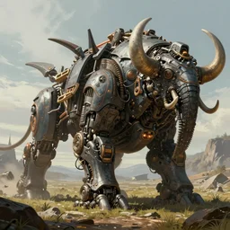 a concept art illustration, fantasy vehicle with mechanical feet, megafauna creature, large biomes, hyper realistic, photorealistic, art by wlop, hyper detail, trendung on artstation, cgsociety, ultra sharp, digital painting