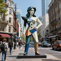 an artwork about empitness show in the middle of busiest street in the world, cubism, avant garde, digital art, highly render, sharp focus, futuristic, unreal engine 5