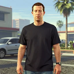 mark zuckerberg in the style of gta v artwork, digital art