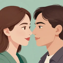 Portrait of two people, sharing the same face, illustrated by Ivana Lena Besevic, trending on artstation, 4k, 8k