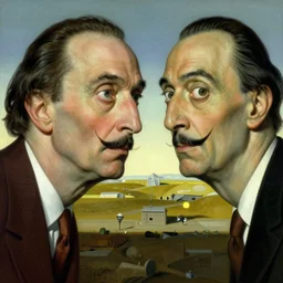 man staring into infinity, surrealist art in the style of Salvador Dali and Zdzisław Beksiński, highly detailed, trending on wikiart