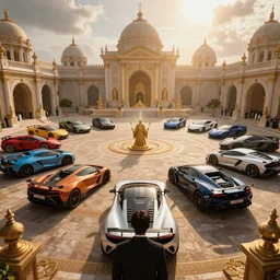 love, diverse supercars, from behind, rebirth rituals, wide angle, elaborate, highly detailed, beautiful lighting