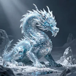 mysterious ice dragon, concept art by Greg Rutkowski, artstation, cgsociety