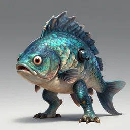 a humanoid fish monster, highly detailed, digital art, sharp focus, trending on art station, anime art style